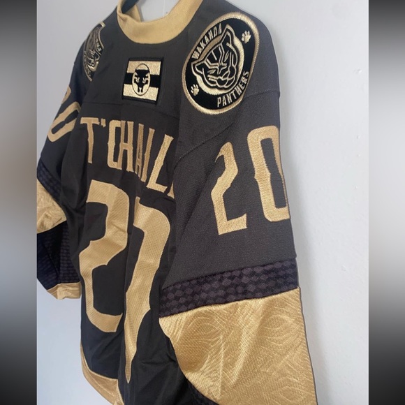 Geeky Jerseys - Wakanda Panthers Hockey Jersey - Custom T’Challa 20 - Picture 5 of 6